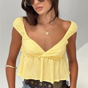Princess Polly Sunny Yellow Blouse